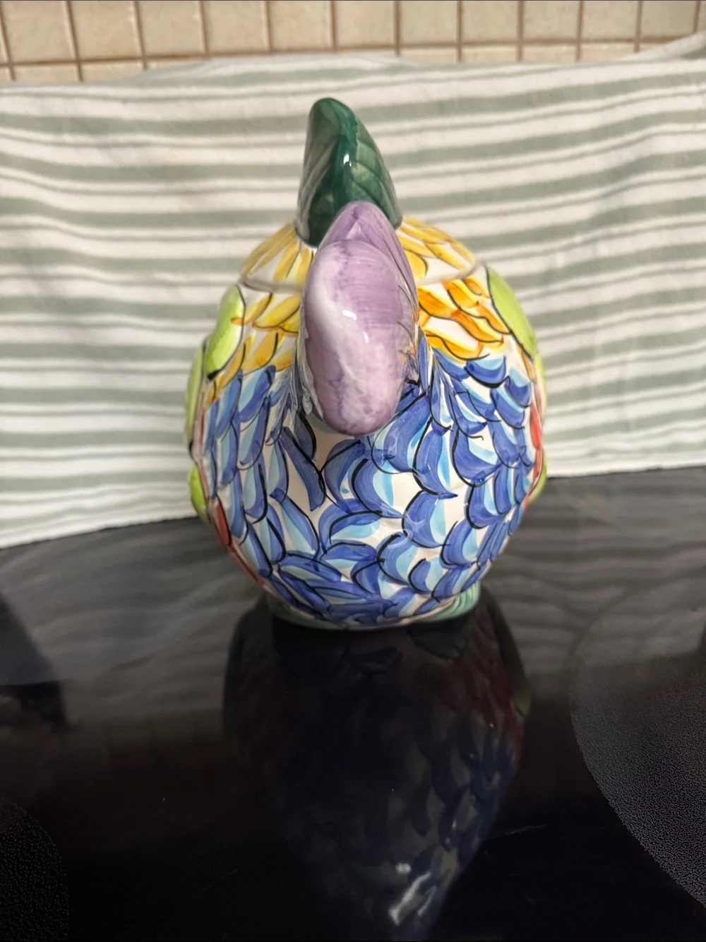 Vintage WCL Pottery Koi Fish Cookie Jar Excellent Condition